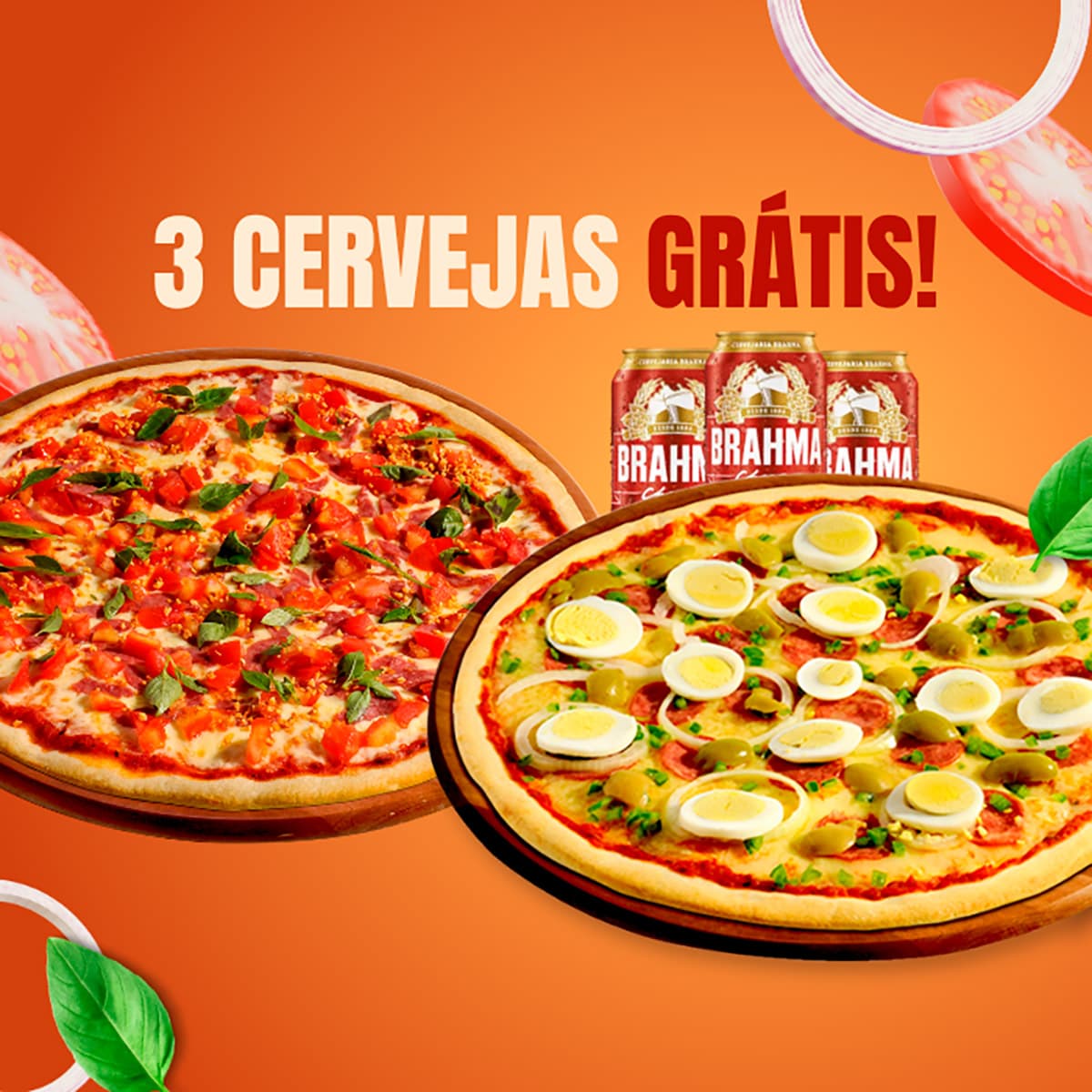 2 Grandes: Grátis 3 Cervejas